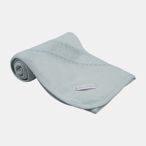 Manta Bebê Unissex Egípcio Gold com Detalhe Smock - VERDE