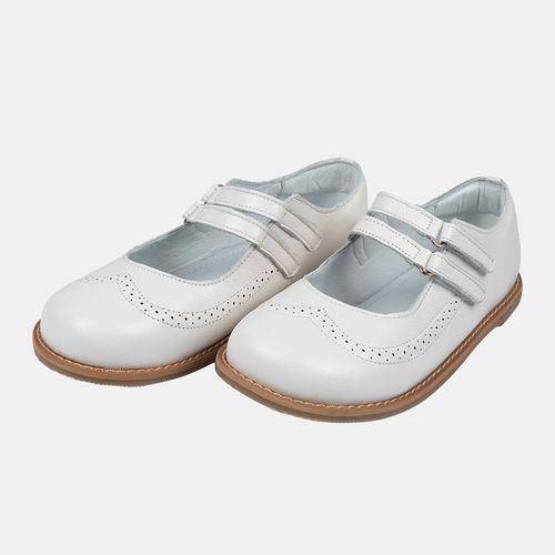 Sapato Mary Jane Infantil Feminino Tiras Duplas - OFF WHITE