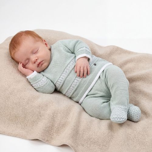 Saída Maternidade Bebê Feminina Conjunto Calça e Blusa Bordado X - VERDE CLARO