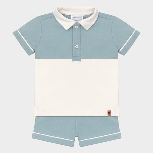 Conjunto Bebê Masculino Soft Comfort com Recorte - OFF WHITE
